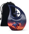 Fiery Bulldog Memorial Ashes Urn - Large Cremation Urn For Pets