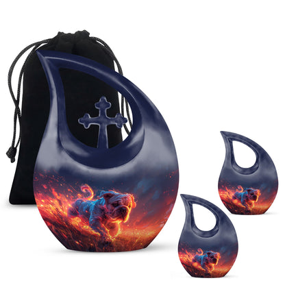Bulldog Memorial Ashes Urn - Adorable Cremation Urn For Pets