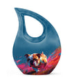 Vibrant Memorial Ashes Urn - Bulldog Funeral Cremation Urn For Pets