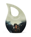 Soldier Urn Memorial For Adult Men & Women - Veteran Cremation Urn