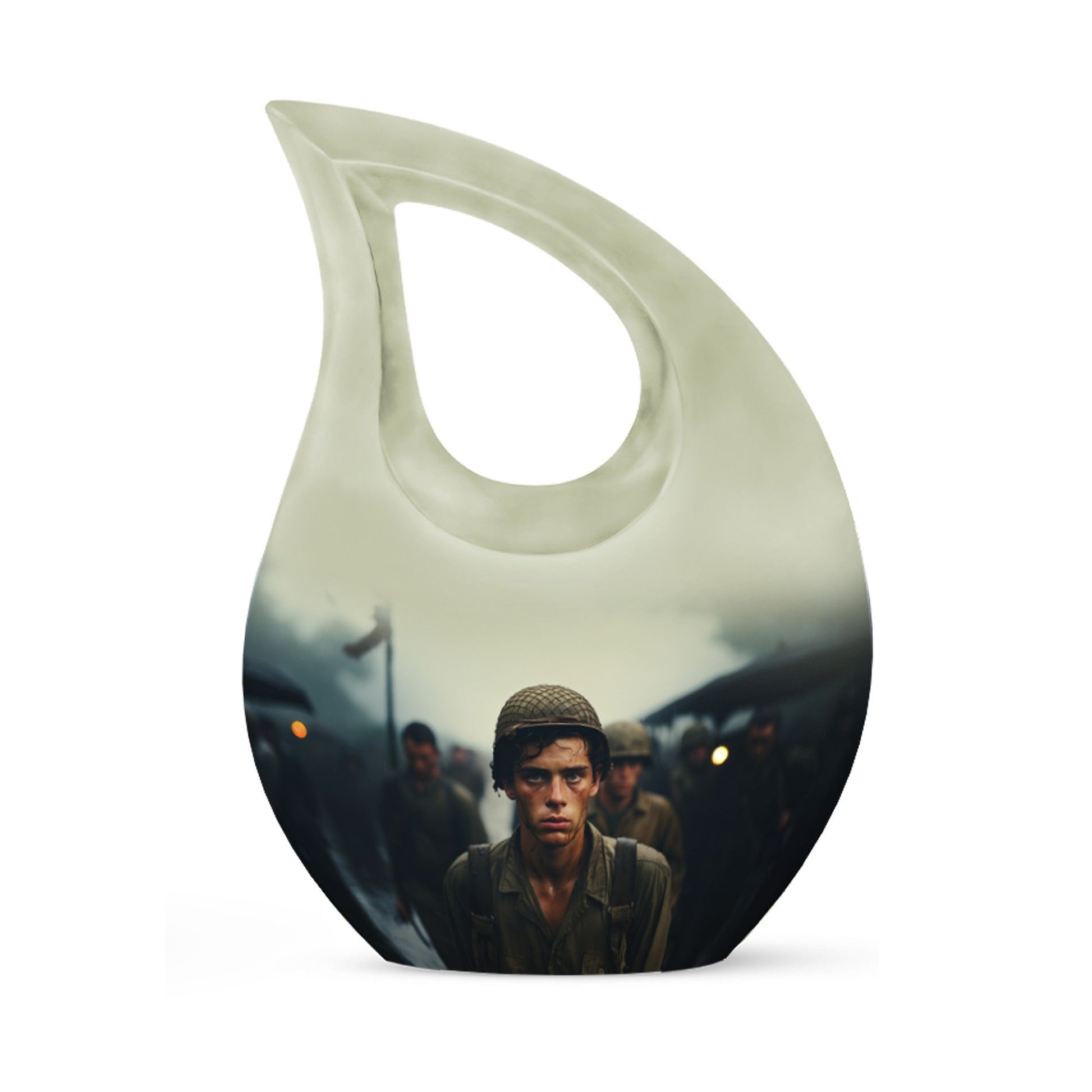 Soldier Urn Memorial For Adult Men & Women - Veteran Cremation Urn