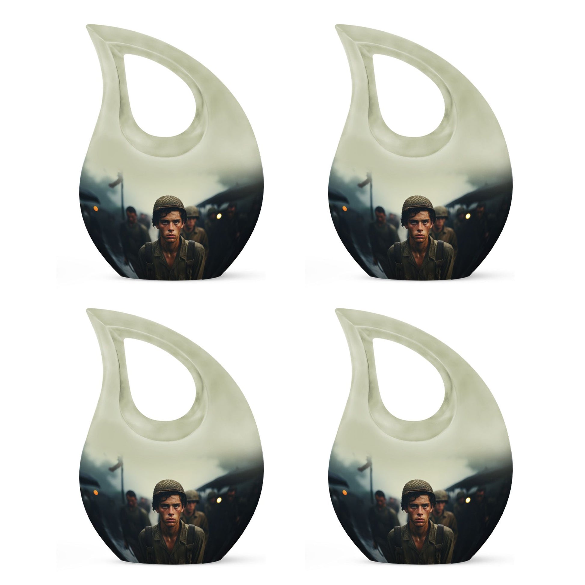 Soldier Urn Memorial For Adult Men & Women - Veteran Cremation Urn