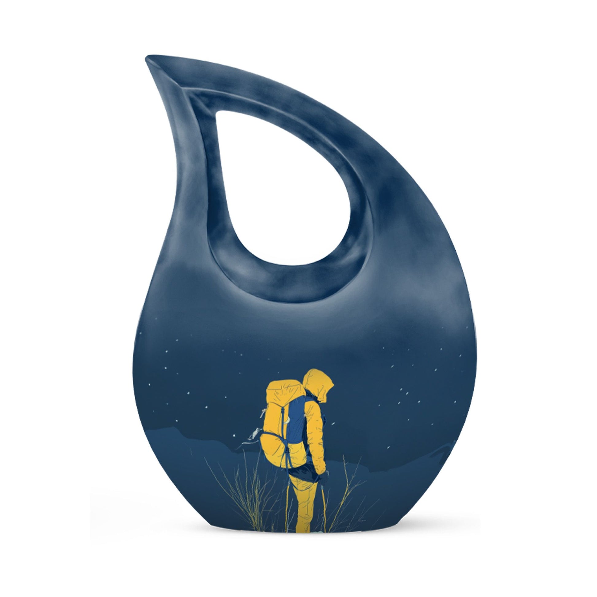 10-inch Night Trek Cross Drop design urn,