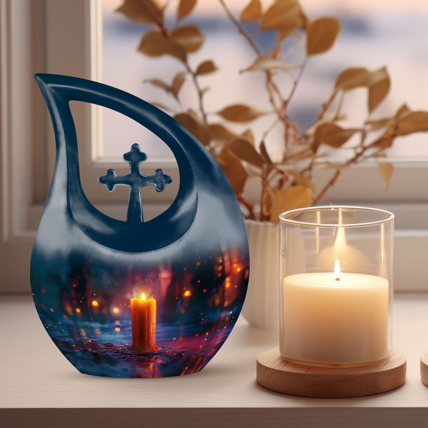 10 inch Glowing Solitude cremation urn