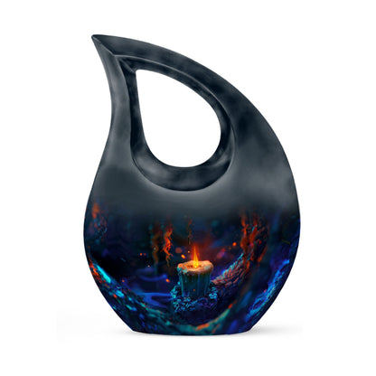 Personalized Fire Cremation Urn for Women - 10-inch, 200 cu in - Yatskia
