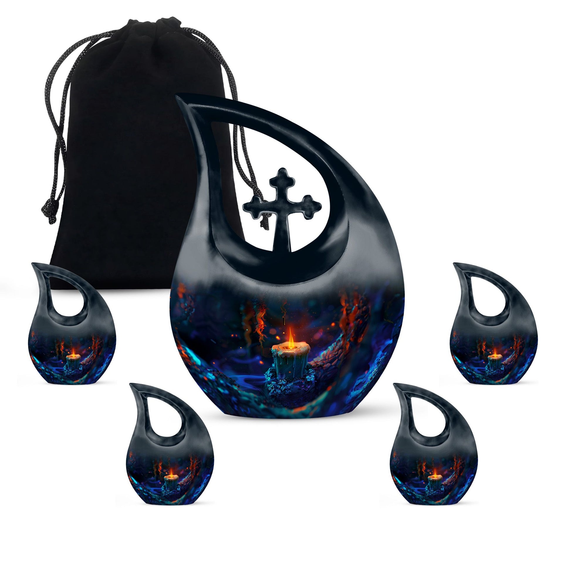 10 Inch Mystic Flame Urn 