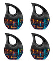 Glowing Candle Memorial Tribute Urn - Neon Urn For Male & Female