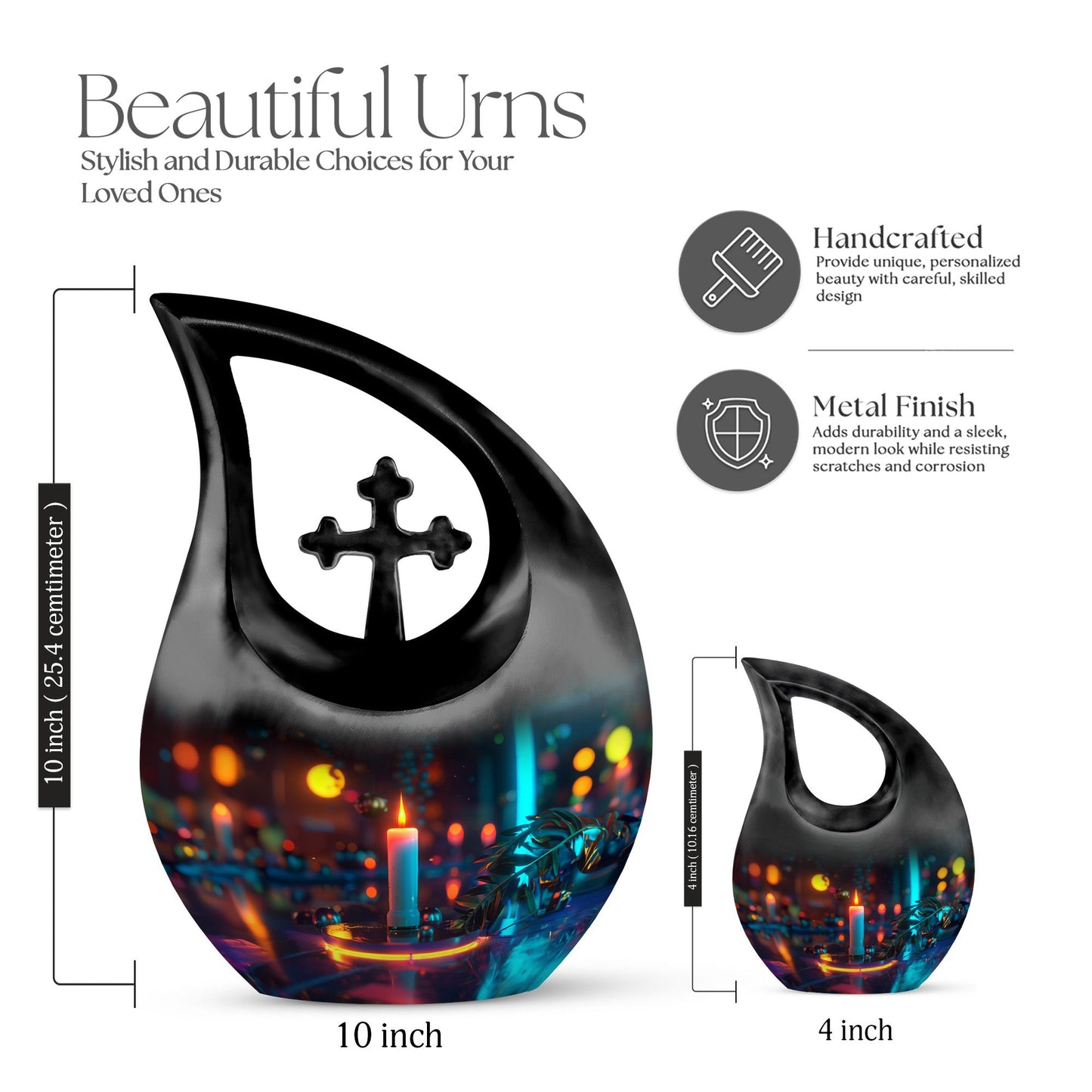 10-inch Glowing Serenity Urn, 