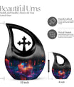 10 inch Neon Melting Cross Drop Large Urn
