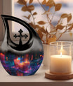 10 inch Neon Melting Cross Drop Large Urn