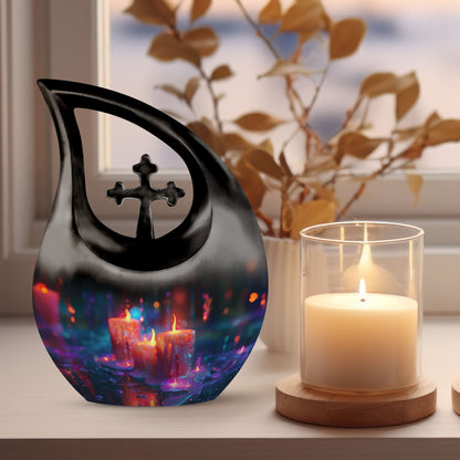 10 inch Neon Melting Cross Drop Large Urn