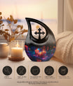 10 inch Neon Melting Cross Drop Large Urn