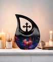 10 inch Neon Melting Cross Drop Large Urn