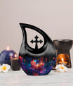 10 inch Neon Melting Cross Drop Large Urn