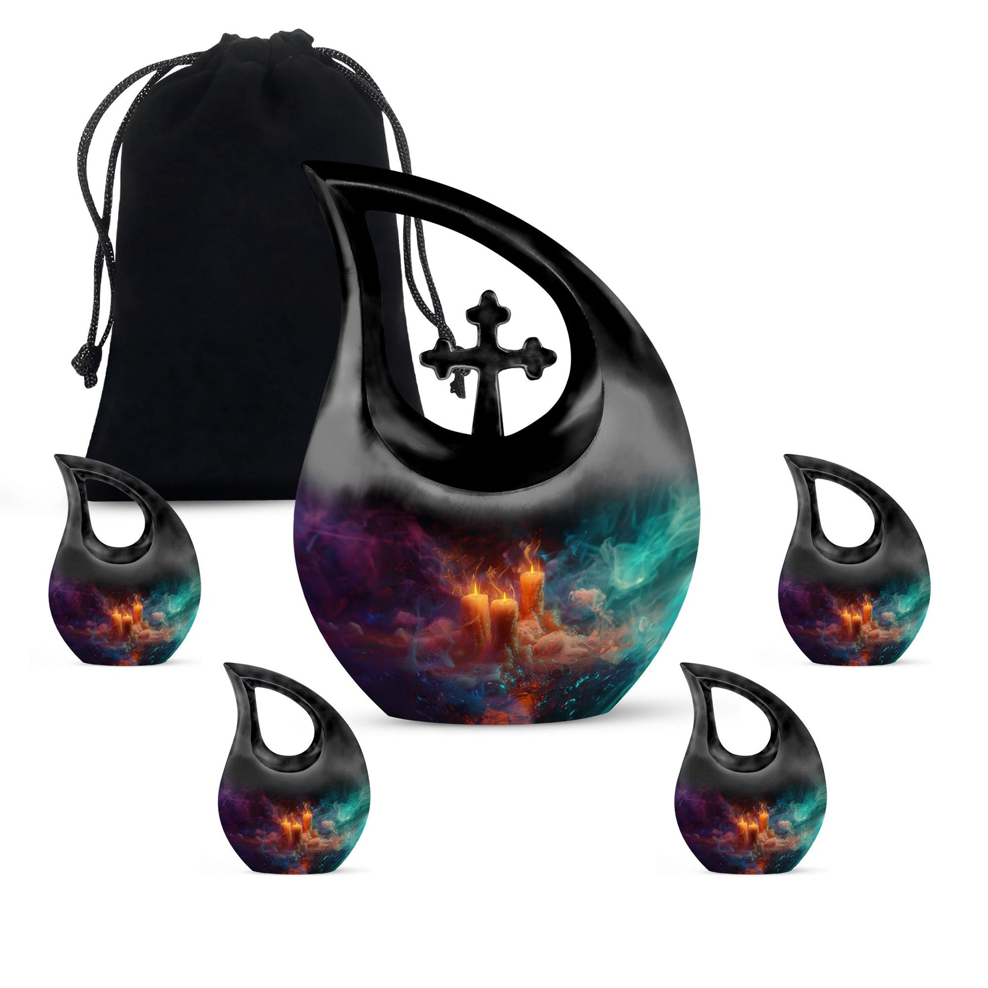 Mystic Vapor Candle Urn - Cosmic Candle Urn Large Memorial For Ashes