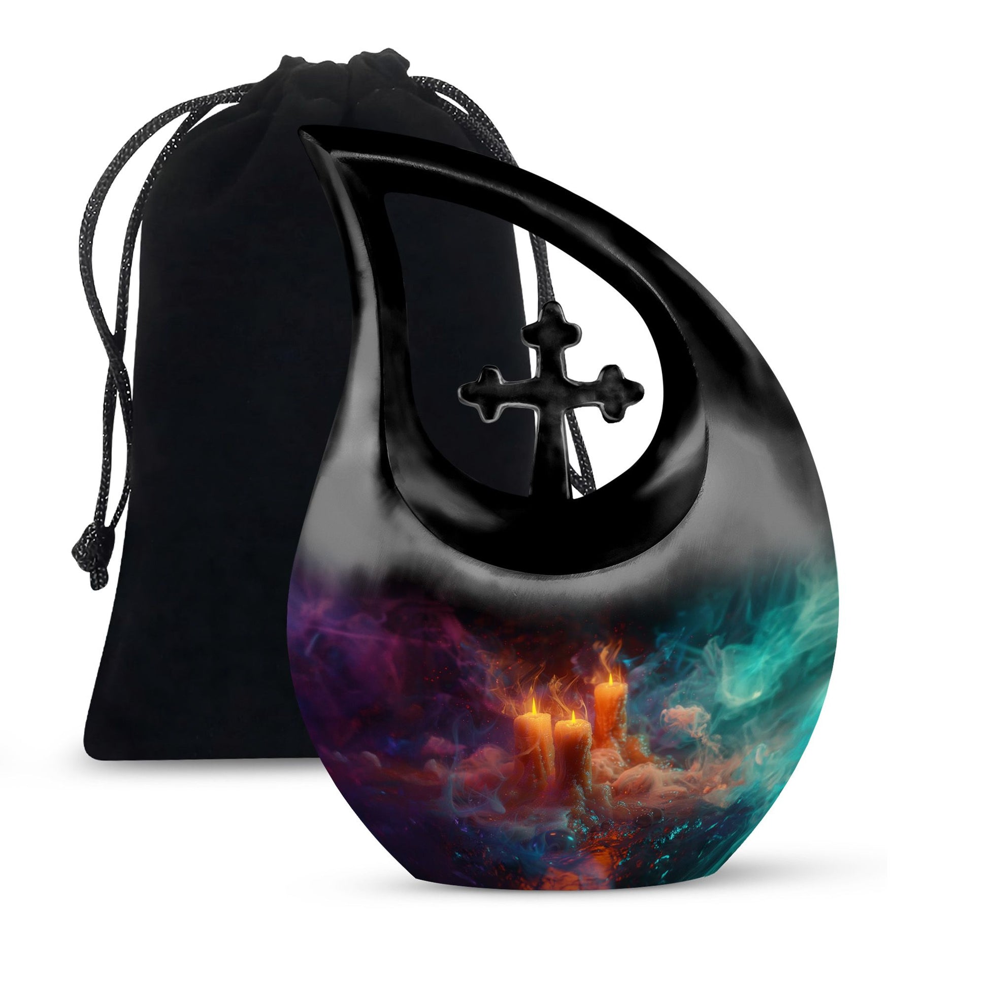 Mystic Vapor Candle Urn - Cosmic Candle Urn Large Memorial For Ashes