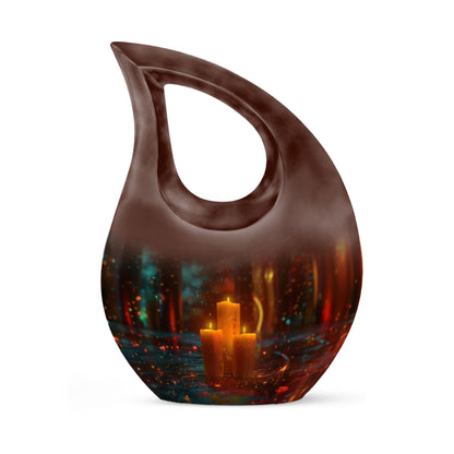 Personalized Candle Memorial Urn for Adult Male - 10-inch, 200 cu in - Yatskia