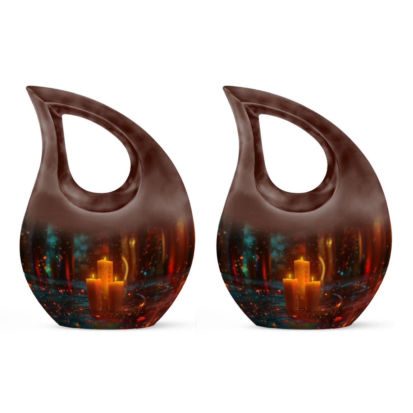 Personalized Candle Memorial Urn for Adult Male - 10-inch, 200 cu in - Yatskia