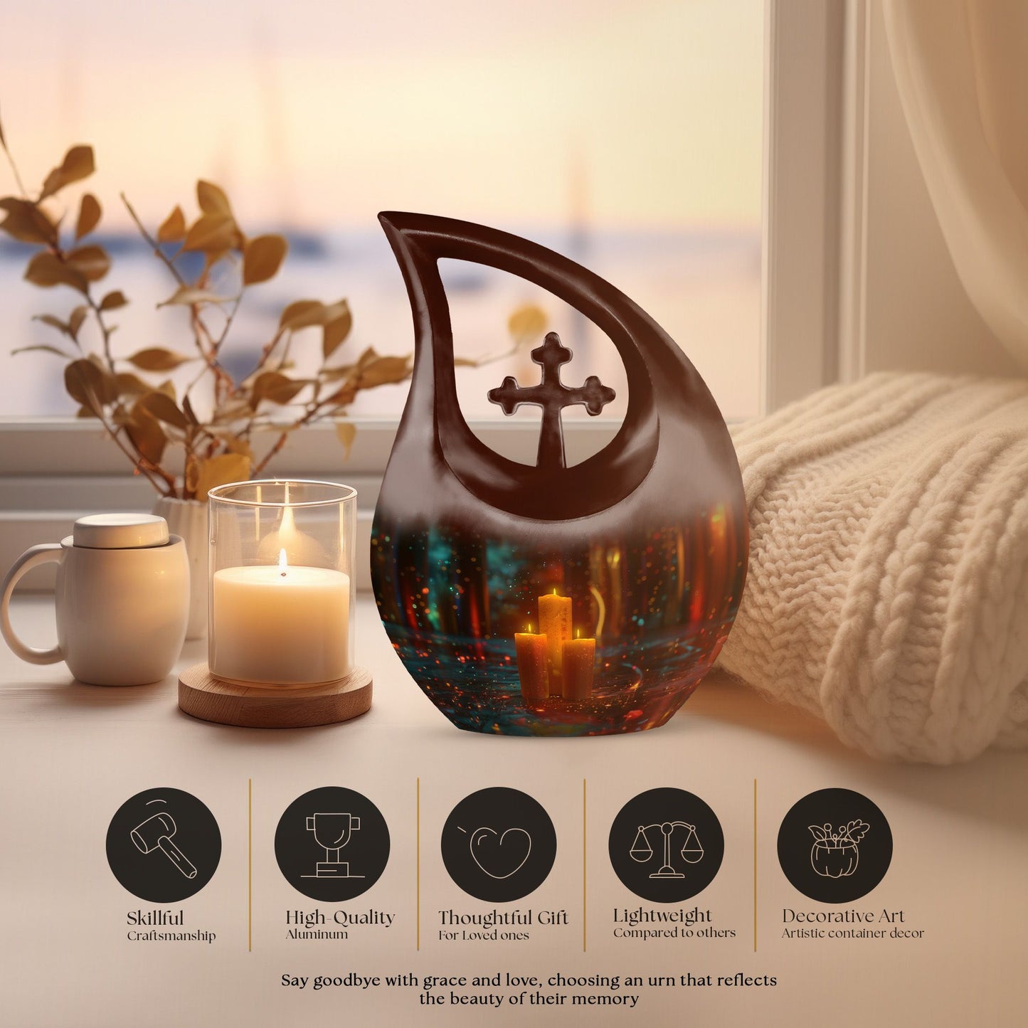10-inch Candlelight Reflections Urn