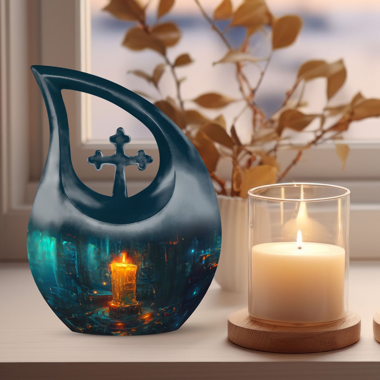 10 Inch Neon Solitude Urn 