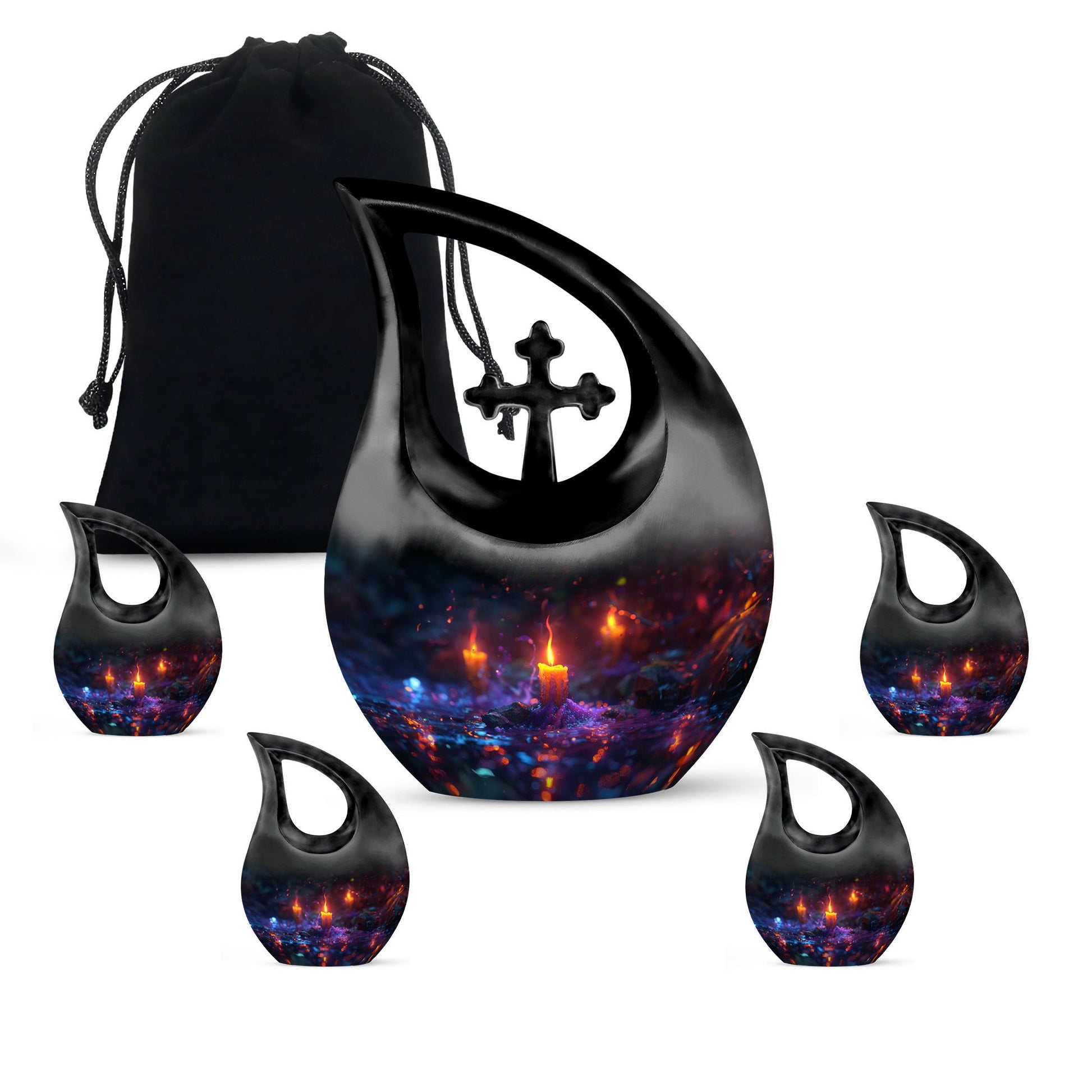 Mystically Glowing Candle Urns - Large Memorial Urns For Ashes