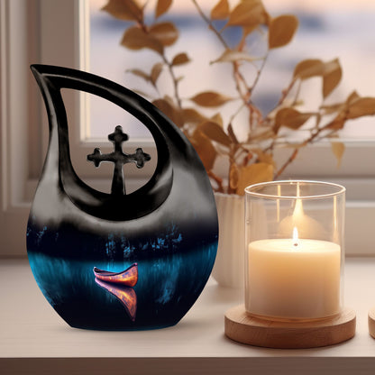 Large Mystic Glow Canoe Urn