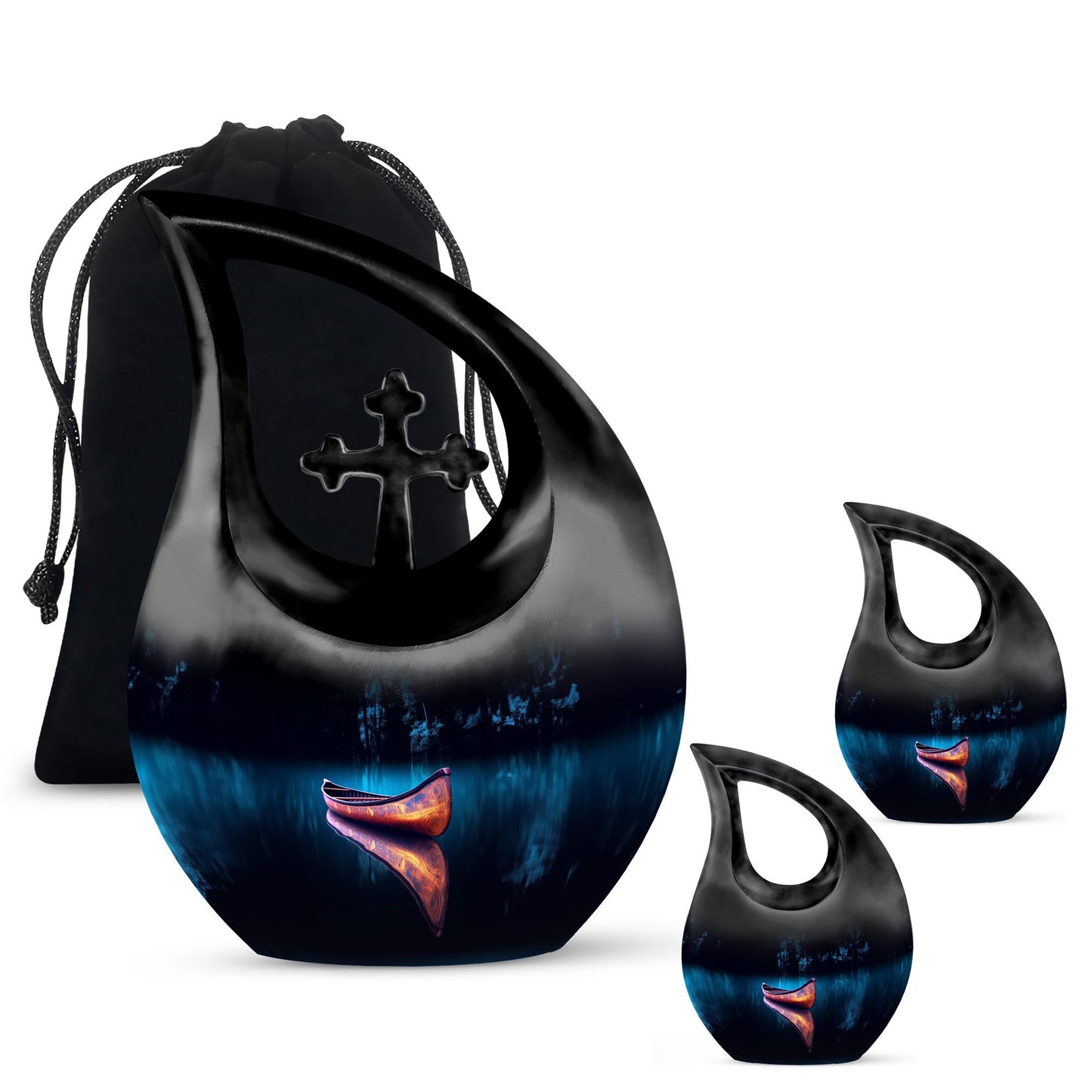 Large Mystic Glow Canoe Urn
