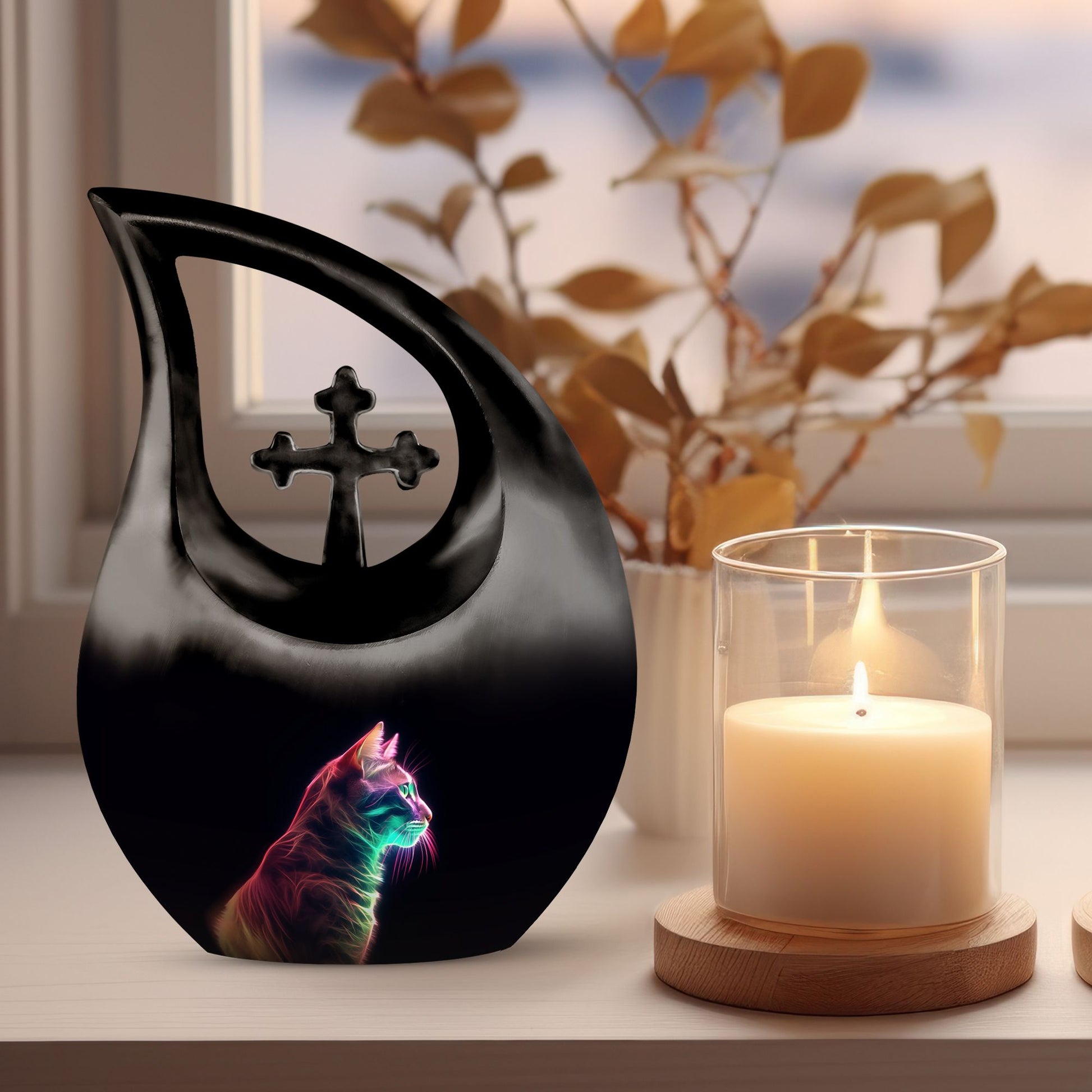 Neon Glow Tabby Urn