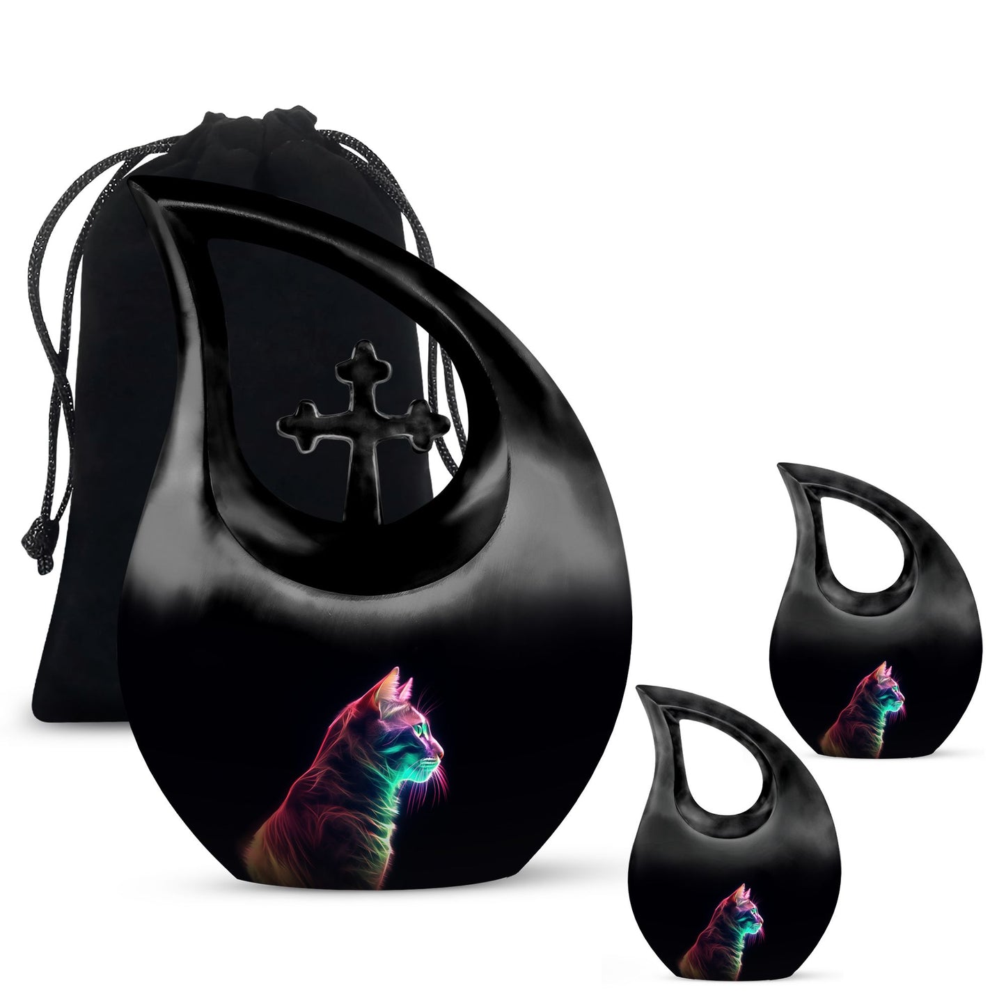 Neon Glow Tabby Urn