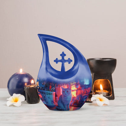 Retro Glow Cat Urn