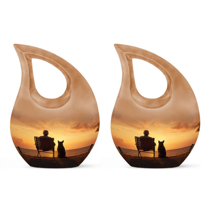 Personalized Pet Cremation Urn for Pet Ashes - 10-inch, 200 cu in - Yatskia