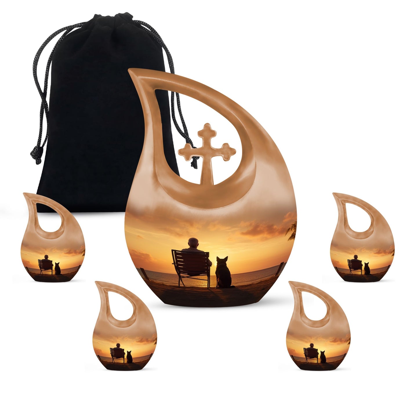 Personalized Pet Cremation Urn for Pet Ashes - 10-inch, 200 cu in - Yatskia
