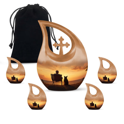 Personalized Pet Cremation Urn for Pet Ashes - 10-inch, 200 cu in - Yatskia