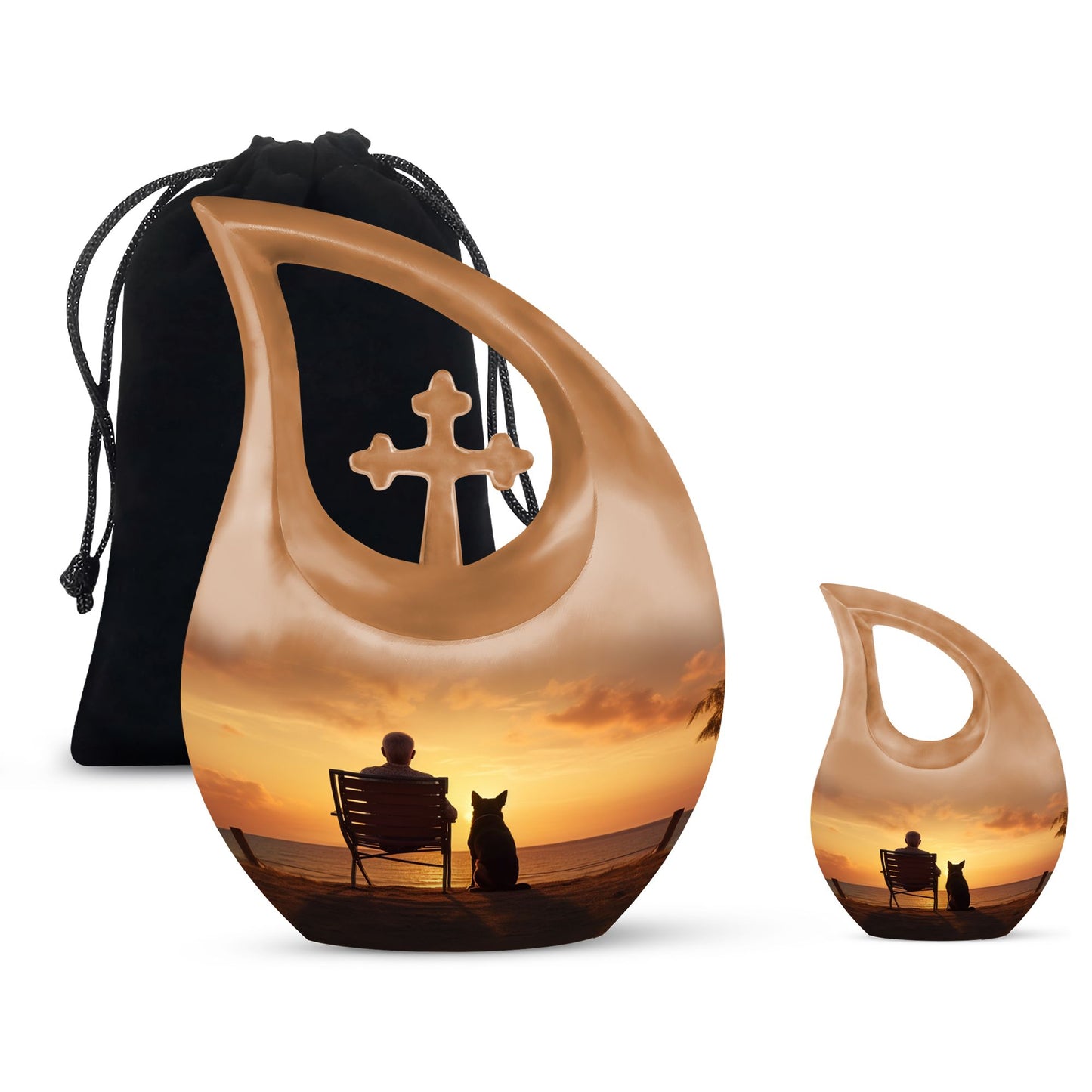 Personalized Pet Cremation Urn for Pet Ashes - 10-inch, 200 cu in - Yatskia