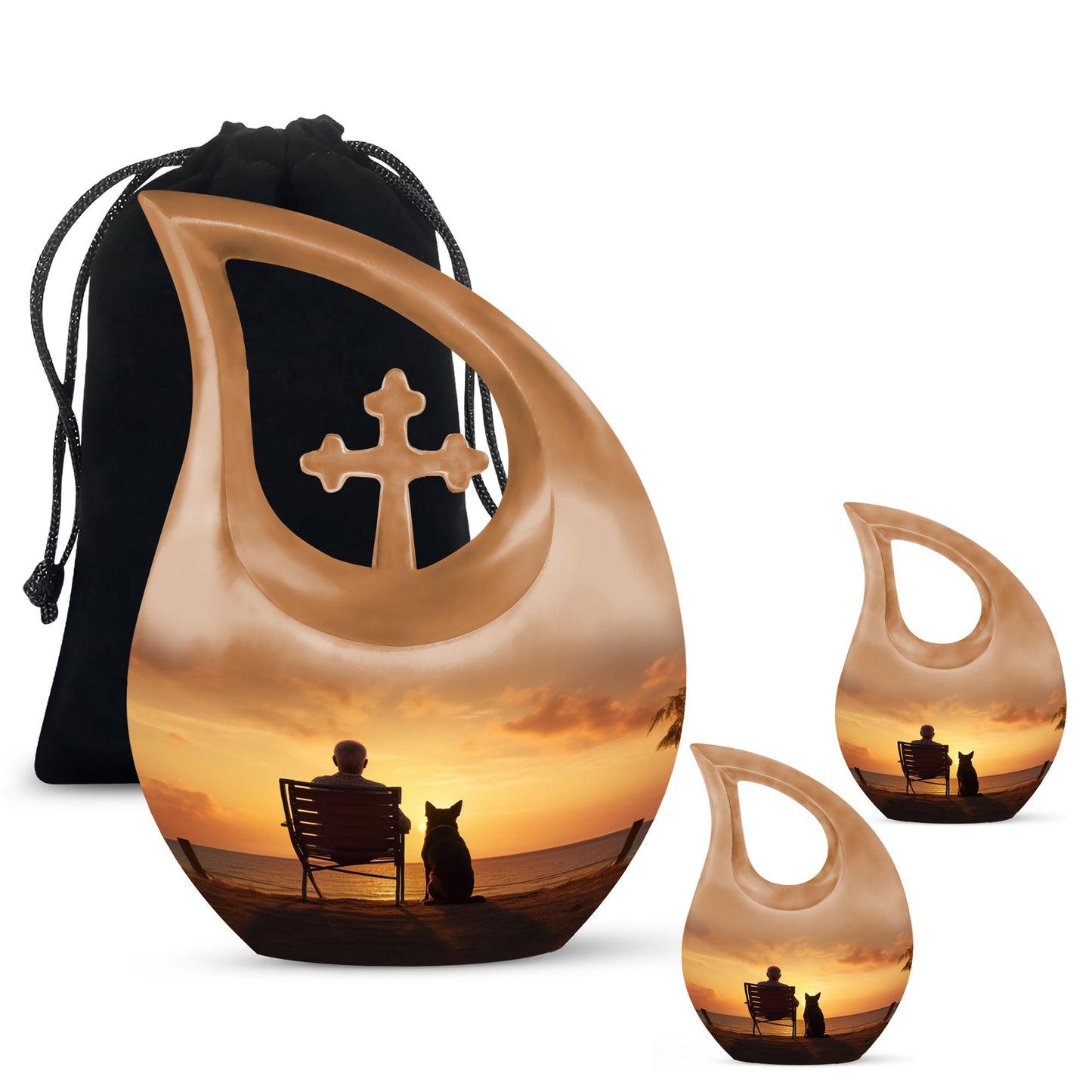 Personalized Pet Cremation Urn for Pet Ashes - 10-inch, 200 cu in - Yatskia