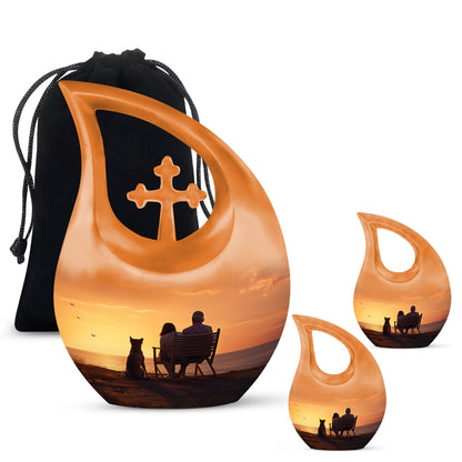 Personalized Pet Keepsake Urn for Pet Ashes - 10-inch, 200 cu in - Yatskia