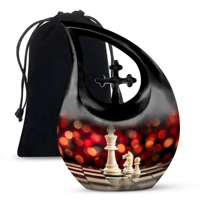 White Personalized Bird Cremation Urn for Human Ashes - 10-inch, 200 cu in - Yatskia