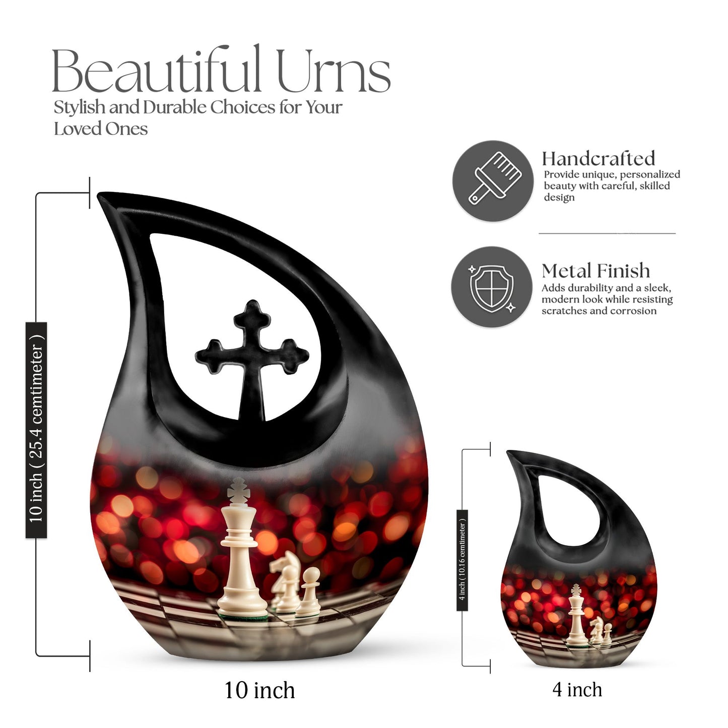 Chess themed Cremation Urn