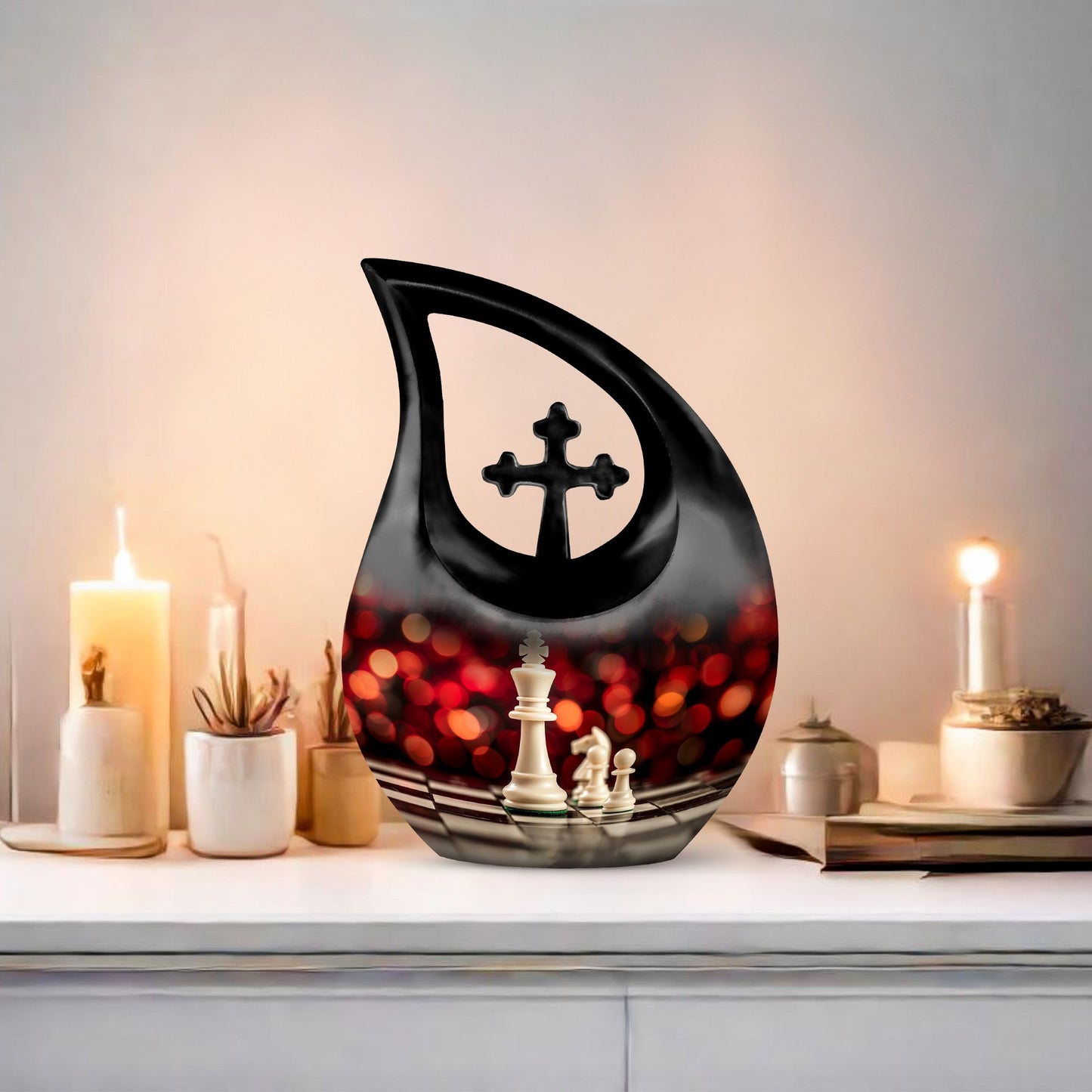 Chess themed Cremation Urn