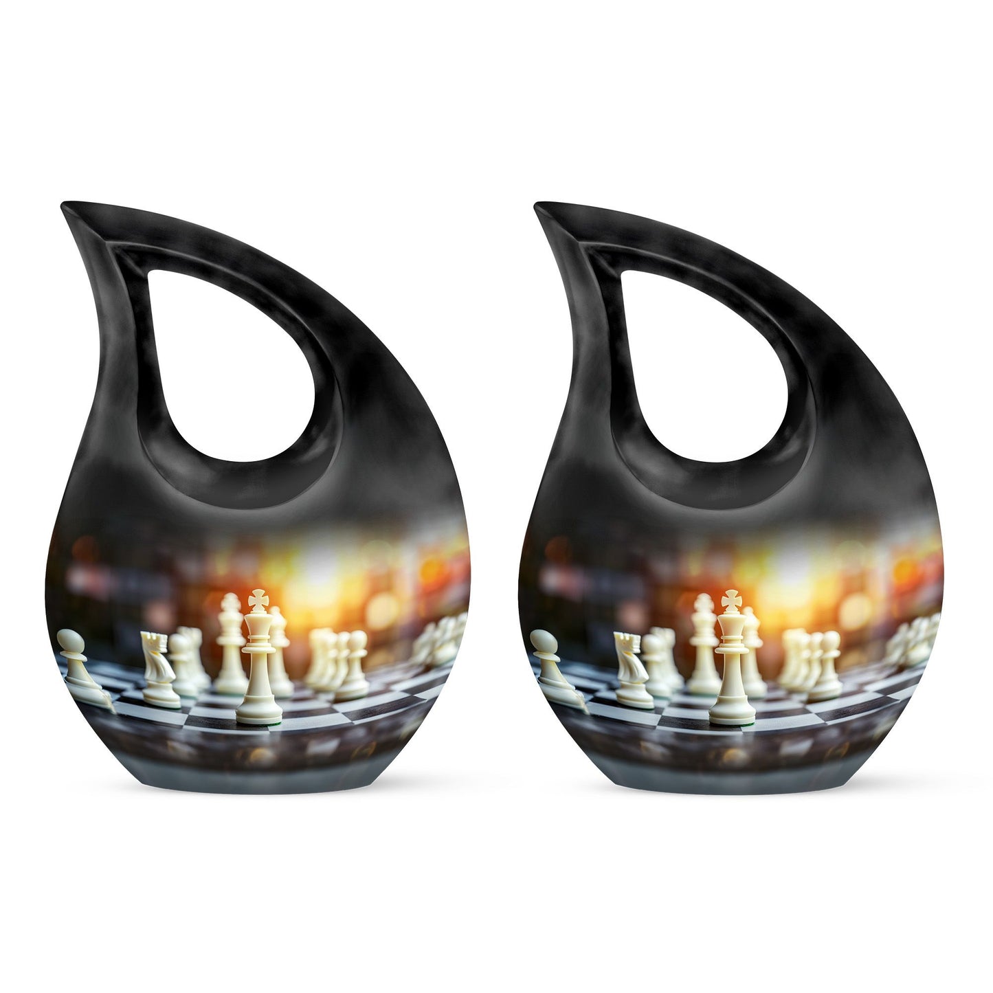 Personalized Chess Cremation Urn for Women - 10-inch, 200 cu in - Yatskia