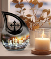 Chess themed Cross Drop Funeral Urn