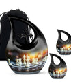 Chess themed Cross Drop Funeral Urn