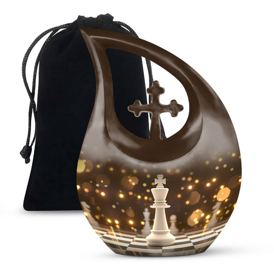 Cross Drop Chess Urn