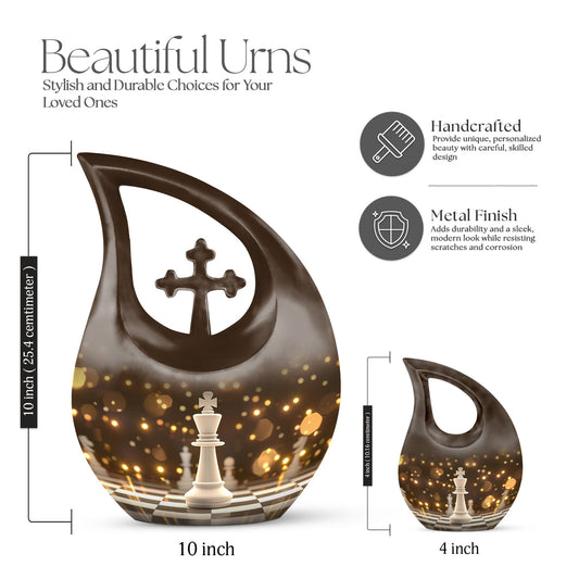 Cross Drop Chess Urn
