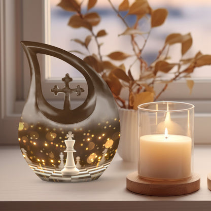 Cross Drop Chess Urn