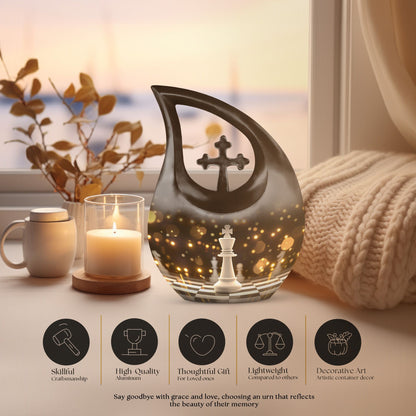 Cross Drop Chess Urn