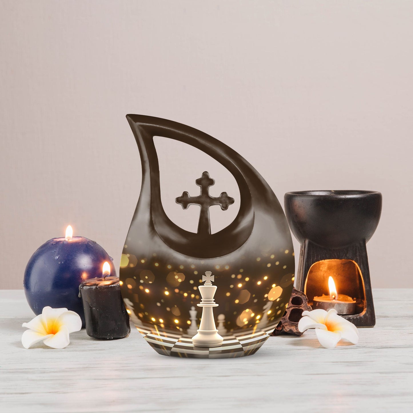Cross Drop Chess Urn