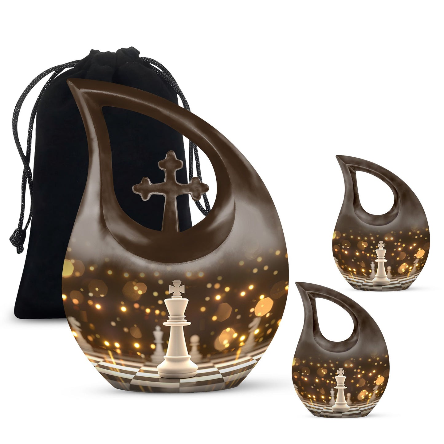 Cross Drop Chess Urn