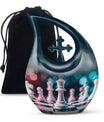 Chess-themed Cross Drop Memorial Urn