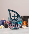 Chess-themed Cross Drop Memorial Urn